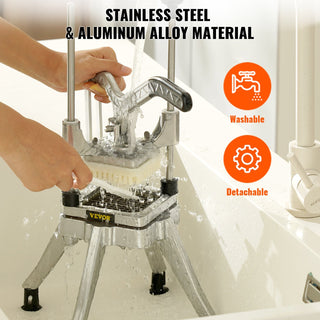 Commercial Vegetable Chopper & Dicer – Heavy Duty Food Cutter with 4 Interchangeable Blades – Industrial Fruits Dicer for Restaurant Kitchen Use