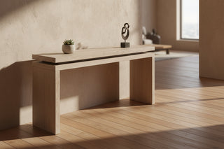 60" Antique Natural Farmhouse Console Table - Retro Wooden Entryway Table