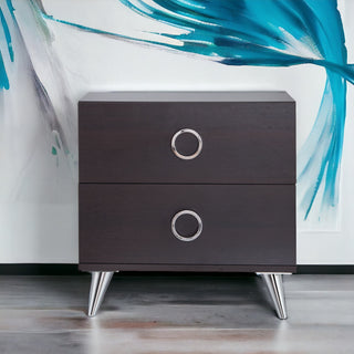 Elms Espresso Finish Accent Table