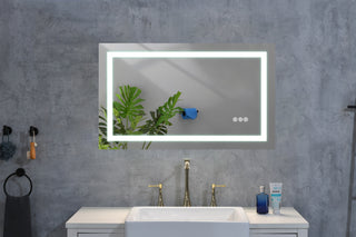 36" x 28" LED Bathroom Mirror - Dual Front &amp; Backlight Vanity Mirror with Anti-Fog and amp; Dimmer