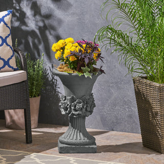 MGO Garden Urn Planter | Lightweight MGO Outdoor Decorative Planter for Patio, Yard & Landscape