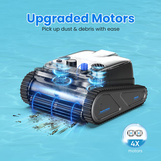 Y50 Cordless Robotic Pool Vacuum Cleaner – Powerful Suction, Automatic Wall Climbing, Hands-Free Debris Removal for In-Ground & Above-Ground Pools