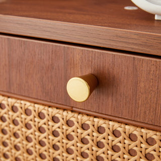 Modern Minimalist Storage Cabinet – Japanese Rattan Shoe Cabinet, Bed Top Cabinet, Small Home Furniture for Corridors and Living Rooms (GZ-DI-03)