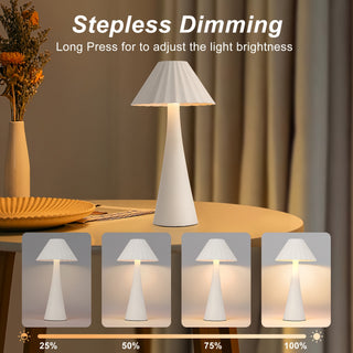 10.5 inch Modern Mini Table Lamp Set of 2, White