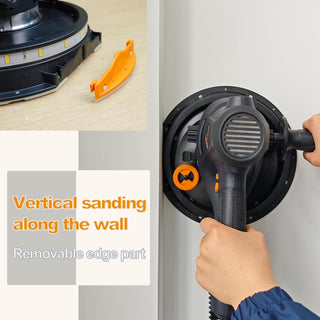 Handheld Drywall Sander 810W, Electric Sander for Walls,Rough and fine Sanding, 1500-2800RPM Variable Speed, Upgraded Pad, Adjustable Suction, Self-Dust-Extraction (120, Volts)