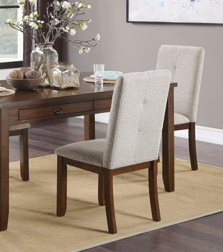 Dark Cherry 5-Piece Dining Set - Functional Storage Table &amp; 4 Chenille Chairs