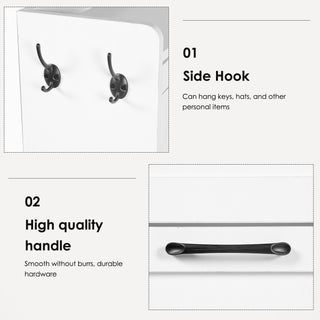 Shoe Cabinet, Entry Home Shoe Cabinet, Entrance Balcony Storage Cabinet, Large Capacity Shoe Rack, White