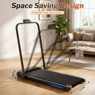 3 in 1 Under Desk Treadmill with Incline,Foldable Treadmills for Home, Walking Pad with Handle Bar for Walking and Jogging, with Remote Control & LED Display