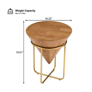Cone-shaped round side table, view 4