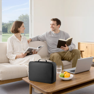 Fire-resistant document box with combination lock, view 6