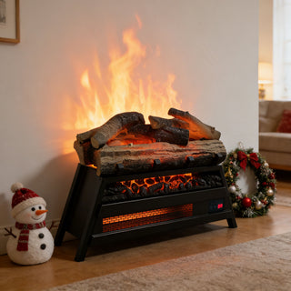 21 inch Electric Fireplace  3D Log set insert, Infrared Fireplace Heater for Indoor