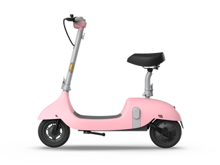 Electric Scooter with Foldable Seat w/35 Miles Operating Range & 15.5mph Max Speed - Pink
