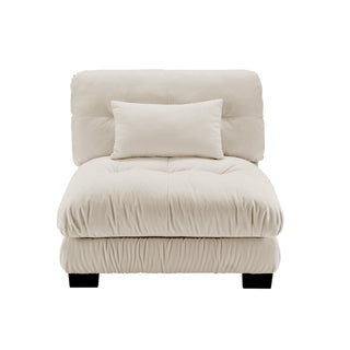 Pariss Armless Sofa W/1 pillow - Light Coffee