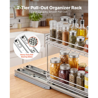 2-tier pull out spice rack organizer, view 2