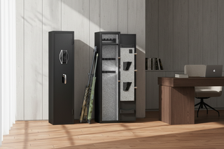 3-4 Gun Safe for Rifles & Pistols | Quick Access Password Lock | High Security Metal Locker