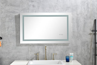 40 x 28 Inch LED Bathroom Mirror with Front and Backlight, Wall Mounted Vanity Mirror, Anti-Fog, Memory, 3 Colors, Stepless Dimmable