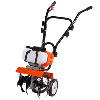 43cc 2-Stroke Garden Tiller Cultivator with 4 Steel Tines