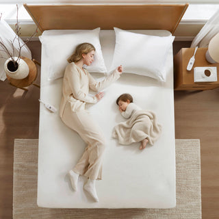 Best Queen Heated Mattress Pads | 1-Piece White Electric Bed Warmers