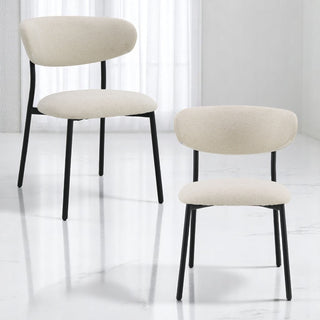 Jirina Beige Chenille Side Chair (set of 2)