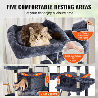 Cat Tree 68.5' Cat Tower for Indoor Cats with Cat Condos Scratching Post