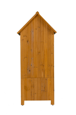 30.3'L x 21.3'W x 70.5'H Outdoor Storage Cabinet Tool Shed – Wooden Garden Shed, Natural Finish