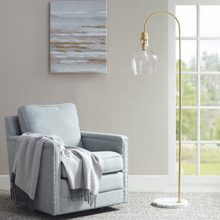 Arched Floor Lamp with Marble Base | Modern Overhead Accent Lighting
