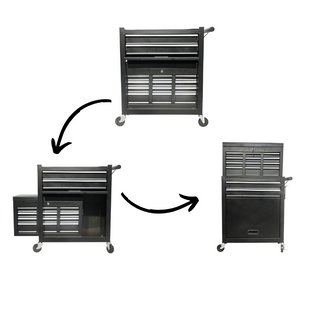 8-Drawer Large Capacity Rolling Toolbox | Detachable Tool Cabinet with Wheels & Lock