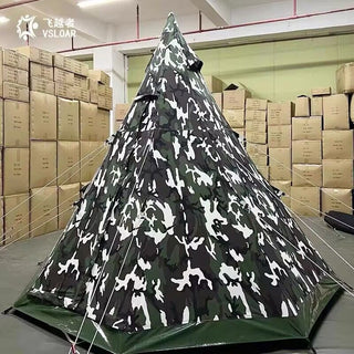 SAM&HAIBEI 9.85ft Bell Tent - 4 Season Glamping & Hot Tent