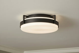 12-Inch Modern LED Flush Mount Ceiling Light - Ultra-Slim Integrated LED Light Fixture for Kitchen, Bedroom, and Hallway - Industrial Grade High-Lumen Low Profile Ceiling Lamp - 24W 2400LM Dimmable Interior Lighting