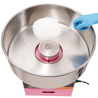 1000W Commercial Electric Cotton Candy Machine - Candy Floss Maker with Stainless Steel Bowl & Drawer - Perfect for Home, Kids' Parties & Events (Pink)