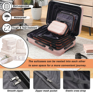 Hardshell ABS Luggage Set - Lightweight & Durable Suitcases with Dual Spinner Wheels, Carry-On & Check-In Sizes for Travel & Business