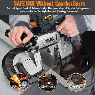 MAXXT 20V Cordless Bandsaw | 5" Deep Cut Brushless Saw with 4Ah Battery