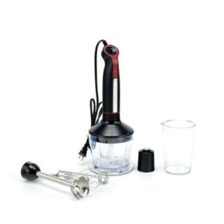 LINKChef Immersion Blender, 1000W 20-Speed 5-in-1 Immersion Hand Blender with Turbo Mode, Scratch-Resistant Stick Blender for Baby Food Processor & Chopper(Black)