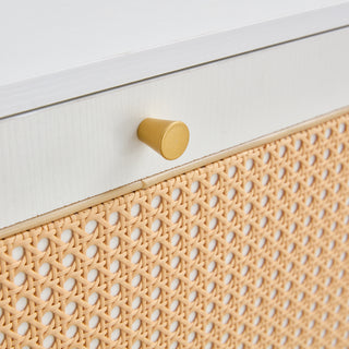 Modern Minimalist Storage Cabinet - Japanese Rattan Shoe Cabinet, Bed Top Cabinet, Small Home Furniture for Corridors and Living Rooms - GZ-DI-03