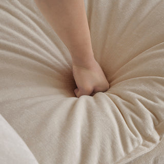 Beige Chenille 3-Piece Sofa Set - Oversized Deep Seat 7-Seater Cloud Couch