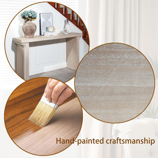 58in Modern Minimalist Wooden Console Table for Entryway, Living Room, and Hallway – Versatile Decorative Accent