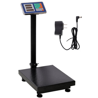 Digital Weight Computing Floor Platform Scale with Price Calculator, Black Steel, 24.6 x 15.7 x 31.2 inches