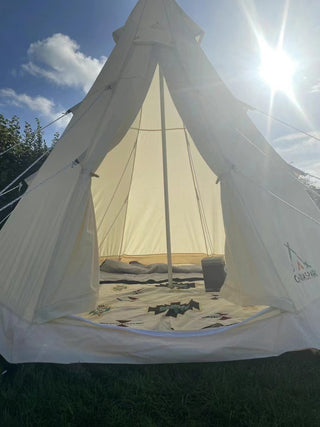 SAM&HAIBEI 9.85ft Bell Tent - 4 Season Glamping & Hot Tent