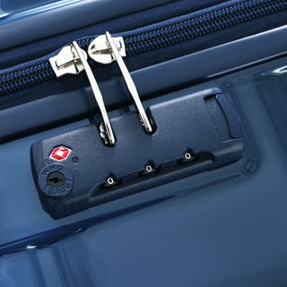 Luggage Set of 3, 20-inch with USB Port, Airline Certified Carry-on Luggage  , ABS+PC Hard Shell Luggage with Spinner Wheels, Gradient Blue