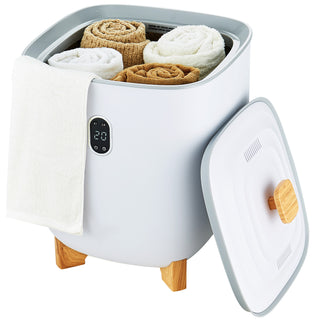 Towel Warmer 25L, Towel Warmer Bucket with 2 Heating Modes, 20/40/60/90 Min Auto Shut Off, Bottom Heating Columns, LED Screen, Large Towel Warmer for Bathroom, Spa, Bathrobe, Blanket & Pajama