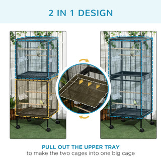 Large 55 inch rolling bird cage, view 4