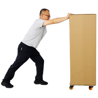 Heavy Duty Movers Dolly | 18"x12" Aluminum Furniture Cart with 3" TPU Casters & Brakes