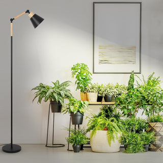 Full Spectrum Grow Lights for Indoor Plants - 20W COB Plant Light with 4/8/12H Timer - 75" Adjustable Height Standing Grow Lamp for Middle &amp; Large Plants - High-Velocity Indoor Growing Light