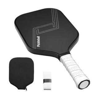 Pro Carbon Fiber Pickleball Paddle Honeycomb Core Racket for Adults Black