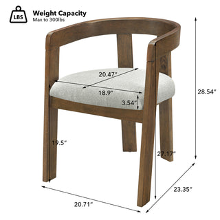 Modern barrel dining chairs set of 2, view 5