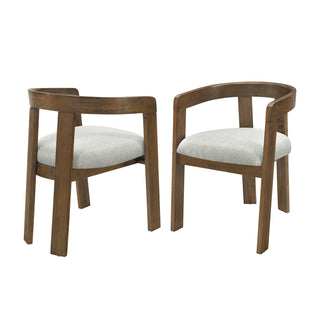 Modern barrel dining chairs set of 2, view 3