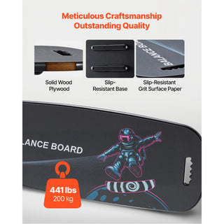 Wooden balance board with roller, view 6