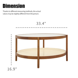 Modern Farmhouse Living Room Coffee Table Set, Stylish and Elegant Nesting Round Wooden Table,Side End table set for Living Room,Bedroom-1pc,Big Table