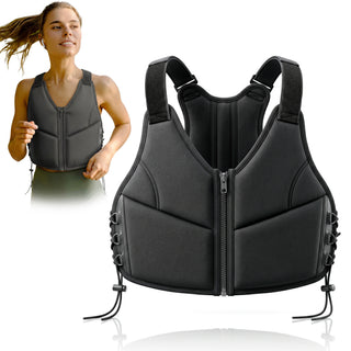 10LBS Adjustable Weighted Vest for Women, Breathable Workout Vest with Zipper & Lace-Up Design, for Running, Walking & Strength Training