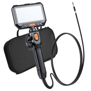 2-Way Dual-Lens Articulating Endoscope with Light, 1080P HD Industrial Borescope Inspection Camera with Articulated Probe, Rigid Snake Scope Cam for Wall Automotive Engine Inspect-4.9FT